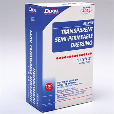 Dukal Sterile- Semi-Permeable Dressing- 2.38 in. x 2-.75 in. 4067